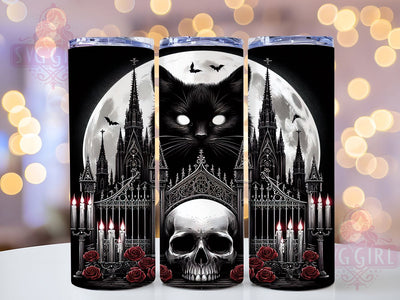 Gothic Witchy Black Cat Halloween Tumbler, Witchy Halloween Wrap, Black Cat Cup Design, Spooky Fall Drinkware, Halloween 20oz Tumbler, Magic Cat Sublimation, Dark Autumn Art Sublimation SvggirlplusArt 