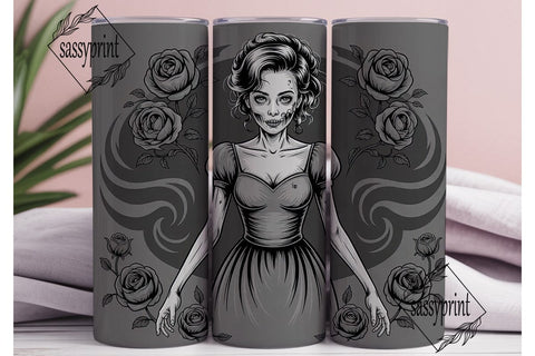 Gothic Zombie 20oz Tumbler Wrap Sublimation sassyprint 
