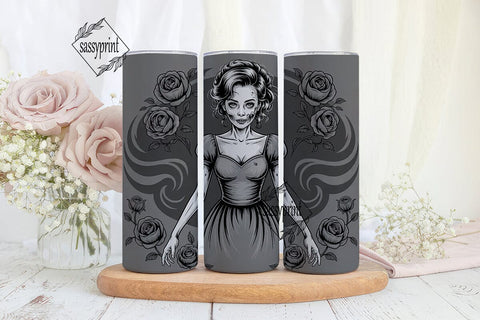 Gothic Zombie 20oz Tumbler Wrap Sublimation sassyprint 