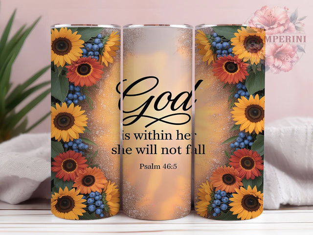 Grace & Strength Christian Faith Tumbler, Bible Verse Gift, Religious Quote Design, Scripture Drinkware, Christian Woman Gift, Inspirational Faith Gift, Psalm 465 Tumbler Sublimation Li Zamperini 