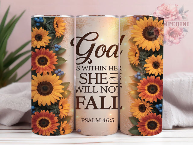 Grace & Strength Christian Faith Tumbler, Bible Verse Gift, Religious Quote Design, Scripture Drinkware, Christian Woman Gift, Inspirational Faith Gift, Psalm 465 Tumbler Sublimation Li Zamperini 