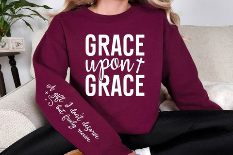 Grace Upon Grace Sleeve SVG Design SVG Regulrcrative 