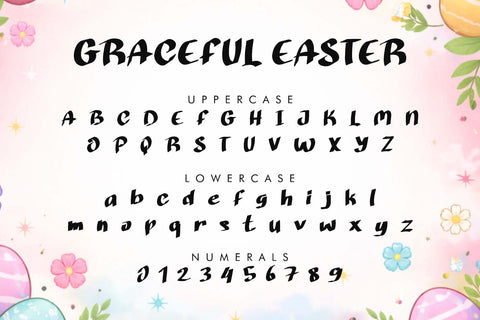 Graceful Easter Font Prasetya Letter 