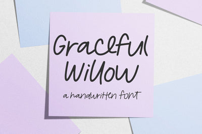 Graceful Willow Handwriting Font Font Beck McCormick 