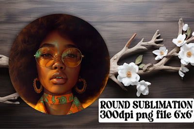 Graceful Women Portrait Sublimation Illustrations Sublimation afrosvg 