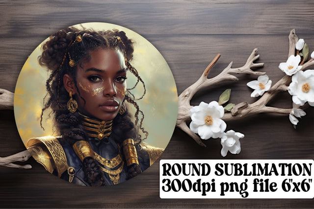 Graceful Women Portrait Sublimation Illustrations Sublimation afrosvg 