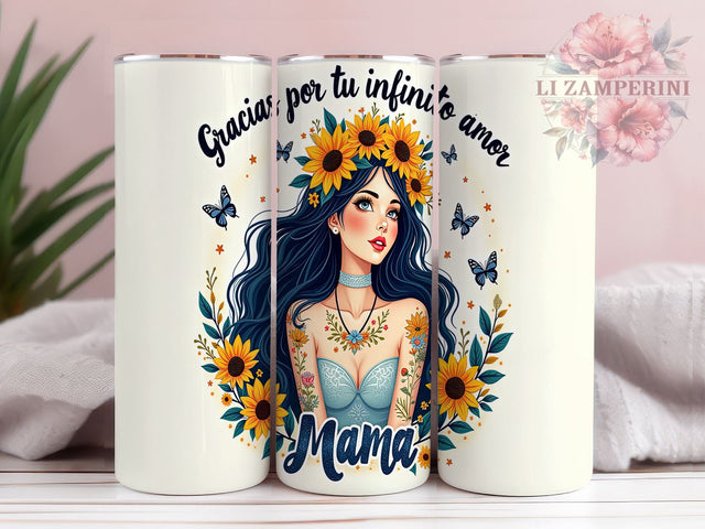 Gracias Por Tu Infinito Amor, Floral Tumbler Design, Sarcastic Tumbler, 20oz PNG Sublimation, Mother's Day Tumbler, Funny Mom Tumbler, Digital Download Tumbler Sublimation Li Zamperini 