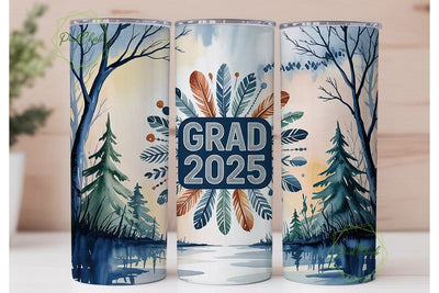 Grad 2025 Winter Scene 20oz Tumbler Sublimation PixelChick 