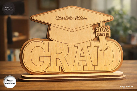 Grad 2026 Signature Sign Laser Cut SVG SvgOcean 