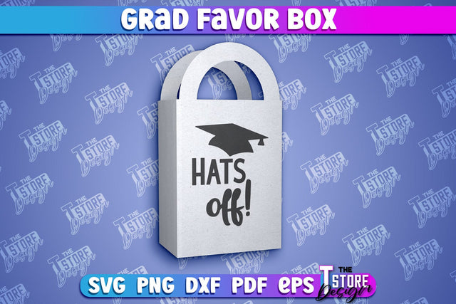 Grad Favor Box Paper Cut | Grad Cap Treat Box | Grad 2024 Design SVG The T Store Design 