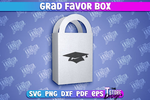 Grad Favor Box Paper Cut | Grad Cap Treat Box | Grad 2024 Design SVG The T Store Design 