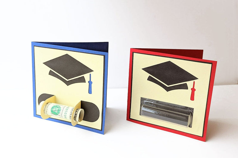 Grad Hat Money Roll Holder Card SVG 3D Paper Risa Rocks It 