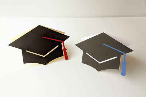 Grad Hat Pop Up Card with Optional Pocket SVG 3D Paper Risa Rocks It 