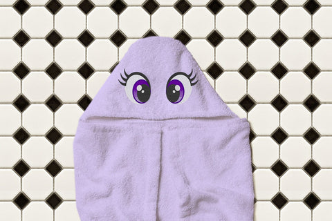 Gradient Cartoon Eyes with Lashes Embroidery Embroidery/Applique DESIGNS Designed by Geeks 