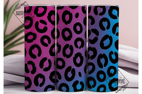 Gradient Leopard Spots 20oz Tumbler Wrap Sublimation sassyprint 