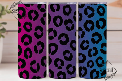 Gradient Leopard Spots 20oz Tumbler Wrap Sublimation sassyprint 