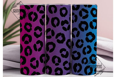 Gradient Leopard Spots 20oz Tumbler Wrap Sublimation sassyprint 