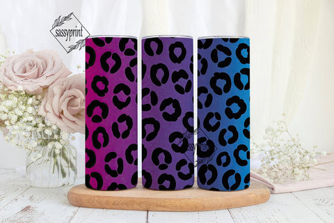Gradient Leopard Spots 20oz Tumbler Wrap Sublimation sassyprint 
