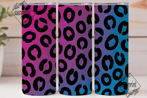 Gradient Leopard Spots 20oz Tumbler Wrap Sublimation sassyprint 