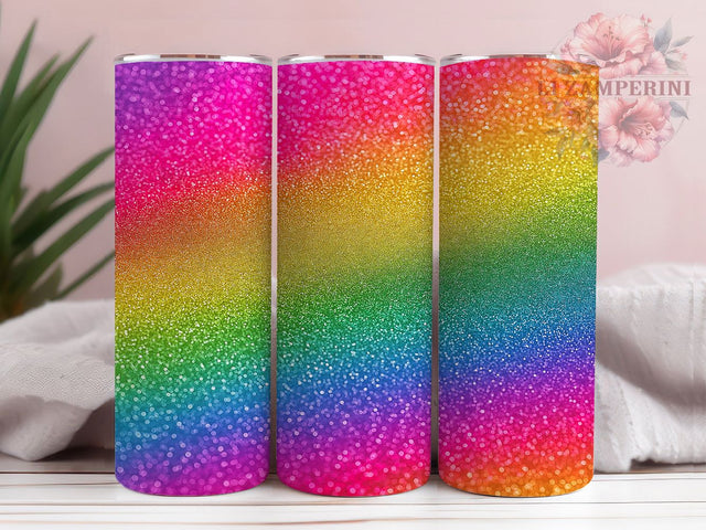 Gradient Rainbow Glitter Ombre Tumbler Wrap, Rainbow Glitter Ombre Tumbler, Rainbow Tumbler, 20oz Sublimation, Gradient Tumbler, Colorful Tumbler, Sparkly Tumbler Sublimation Li Zamperini 