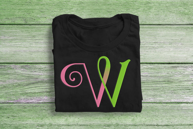 Gradient Whimsical W Embroidery Embroidery/Applique DESIGNS Risa Rocks It 