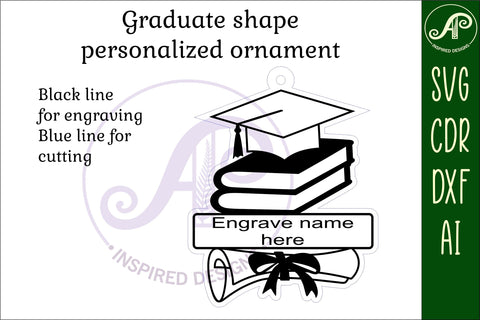 Graduate Christmas Ornament SVG laser cut SVG APInspireddesigns 