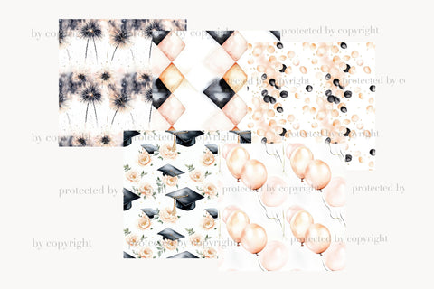 Graduate Paper and Pattern | Graduation Cap and Gown Digital Pattern GlamArtZhanna 