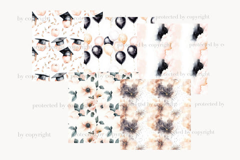 Graduate Paper and Pattern | Graduation Cap and Gown Digital Pattern GlamArtZhanna 