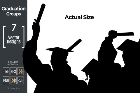 Graduate Silohuettes SVG AfterTenDesign 