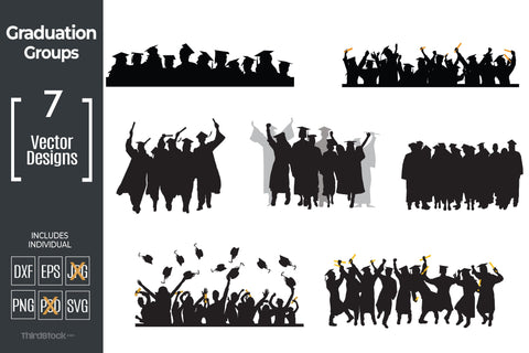 Graduate Silohuettes SVG AfterTenDesign 