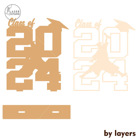 Graduation 2024 Decorative Laser Cut File SVG LaserCutano 