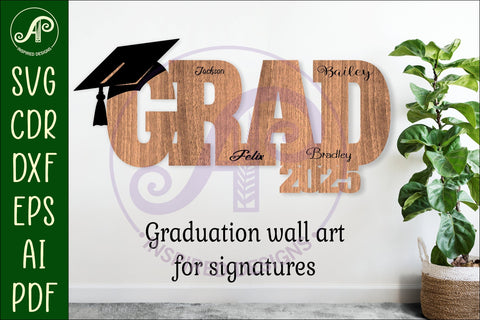 Graduation 2025 signature wall sign. laser cut digital SVG APInspireddesigns 