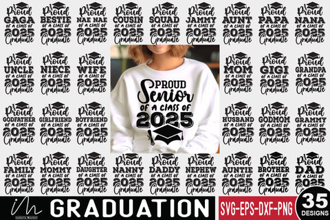Graduation 2025 svg bundle, Proud Graduation 2025 t shirt svg bundle SVG Isabella Machell 