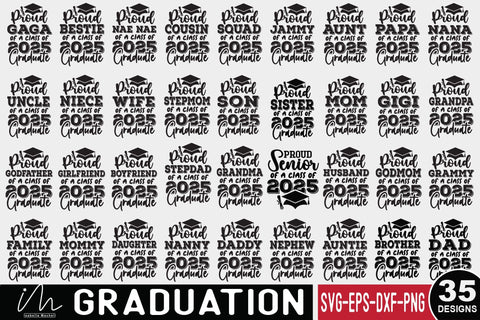 Graduation 2025 svg bundle, Proud Graduation 2025 t shirt svg bundle SVG Isabella Machell 