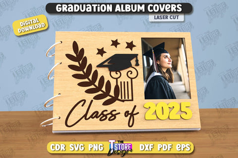 Graduation Album Cover Bundle | Grad Guestbook | Grad Wishes | Grad 2025 | CNC Files SVG The T Store Design 