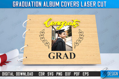 Graduation Album Cover | Grad Guestbook | Grad Wishes | Grad 2025 | CNC File SVG Fly Design 