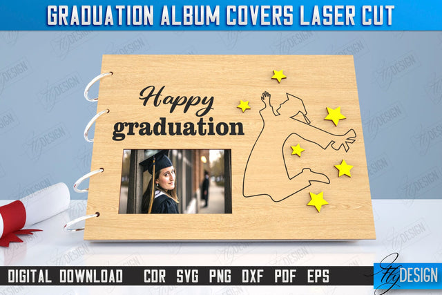 Graduation Album Cover | Grad Guestbook | Grad Wishes | Grad 2025 | CNC File SVG Fly Design 