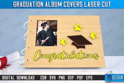 Graduation Album Cover | Grad Guestbook | Grad Wishes | Grad 2025 | CNC File SVG Fly Design 