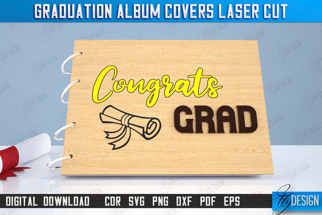 Graduation Album Cover | Grad Guestbook | Grad Wishes | Grad 2025 | CNC File SVG Fly Design 