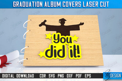 Graduation Album Cover | Grad Guestbook | Grad Wishes | Grad 2025 | CNC File SVG Fly Design 