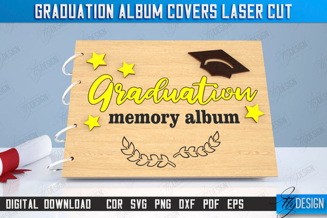Graduation Album Cover | Grad Guestbook | Grad Wishes | Grad 2025 | CNC File SVG Fly Design 