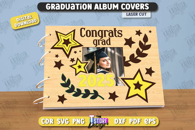 Graduation Album Cover | Grad Guestbook | Grad Wishes | Grad 2025 | CNC File SVG The T Store Design 