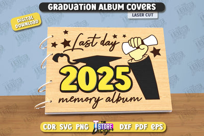 Graduation Album Cover | Grad Guestbook | Grad Wishes | Grad 2025 | CNC File SVG The T Store Design 