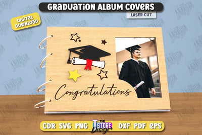 Graduation Album Cover | Grad Guestbook | Grad Wishes | Grad 2025 | CNC File SVG The T Store Design 