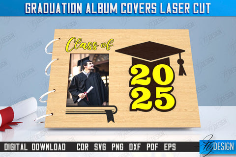Graduation Album Covers Bundle | Grad Guestbook | Grad Wishes | Grad 2025 | CNC Files SVG Fly Design 