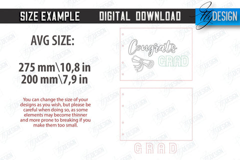 Graduation Album Covers Bundle | Grad Guestbook | Grad Wishes | Grad 2025 | CNC Files SVG Fly Design 