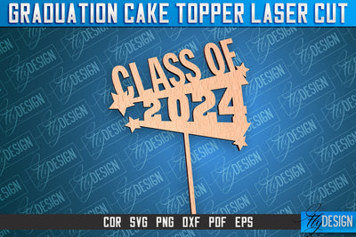 Graduation Cake Topper Laser Cut | Cake Topper Design | CNC File SVG Fly Design 