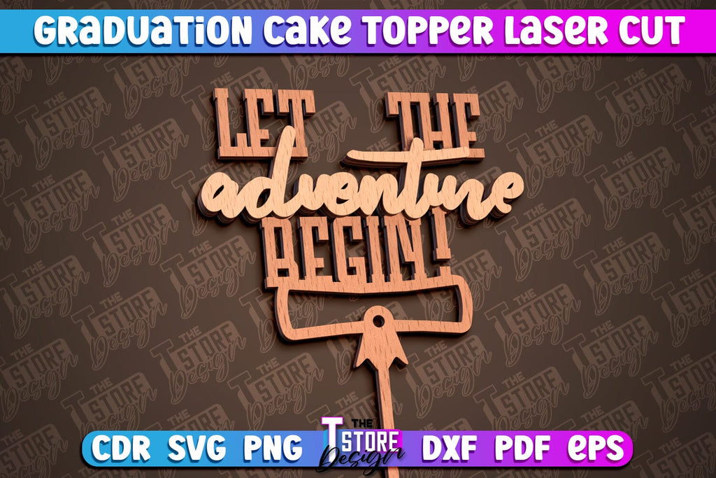 Graduation Cake Topper Laser Cut | Cake Topper Design | CNC File - So ...