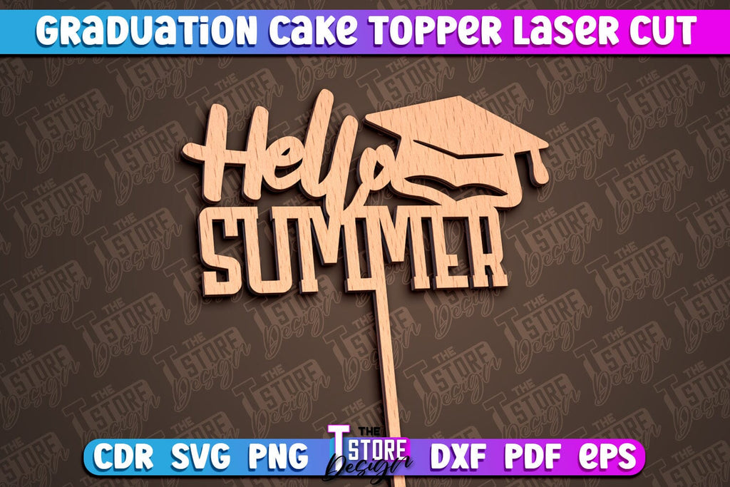 Graduation Cake Topper Laser Cut | Cake Topper Design | CNC File - So ...