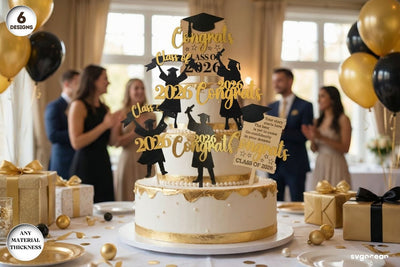 Graduation Cake Toppers SVG Bundle SVG SvgOcean 